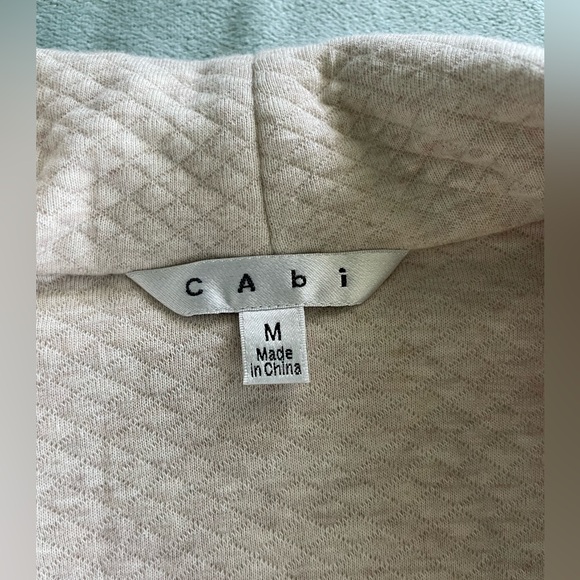 CAbi Ryder Cream Moto Jacket #913 Quilted Cotton Minimalist Neutral Size M EUC - Picture 7 of 11